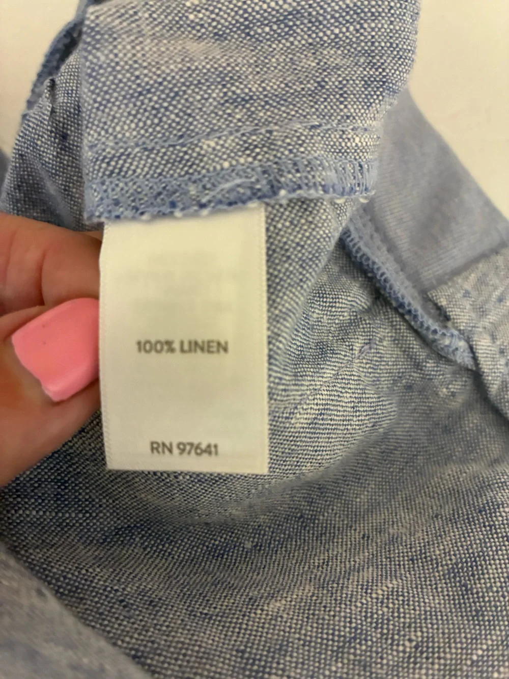J.Jill Love Linen Pants Women M Blue Heather Chambray Pull On Coastal Lagenlook
